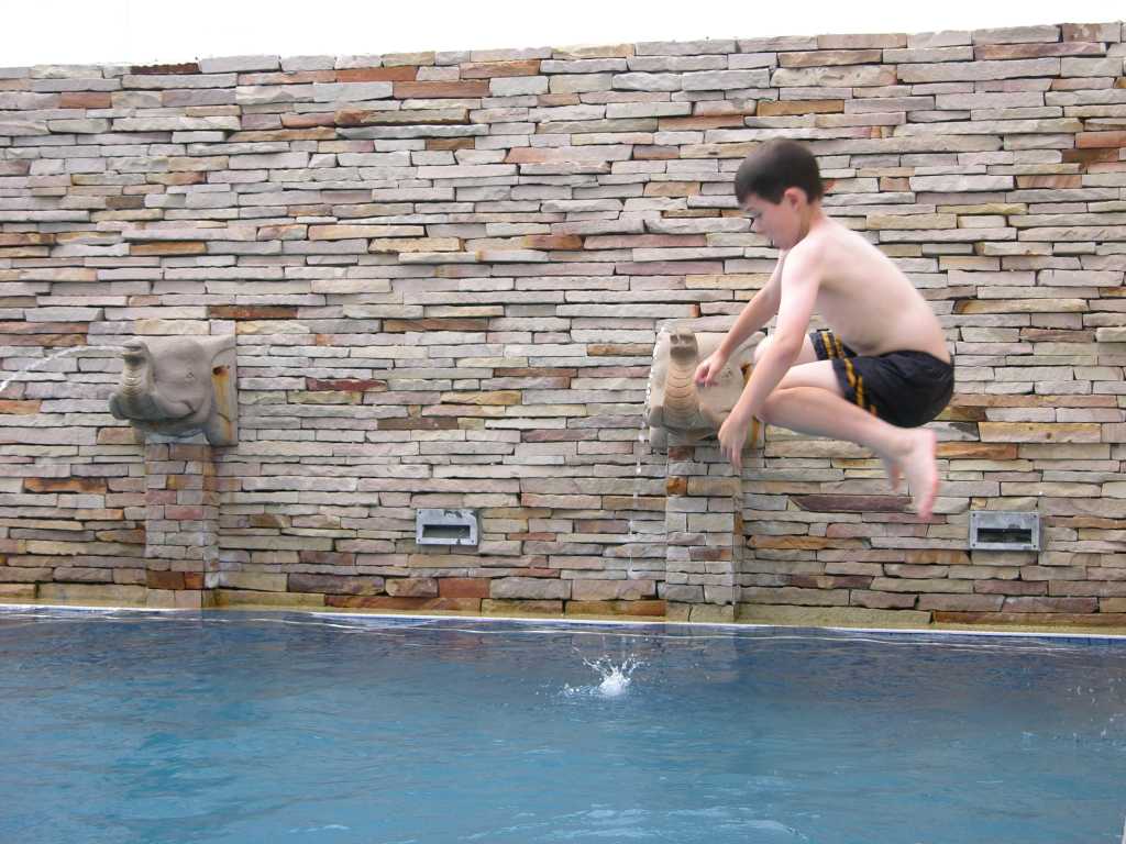 Bangkok 01 03 Buddy Lodge Swimming Pool Peter does his best levitation above the roof-top swimming pool at the Bangkok�s Buddy Lodge.